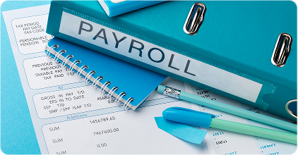 Payroll folders and paperwork
