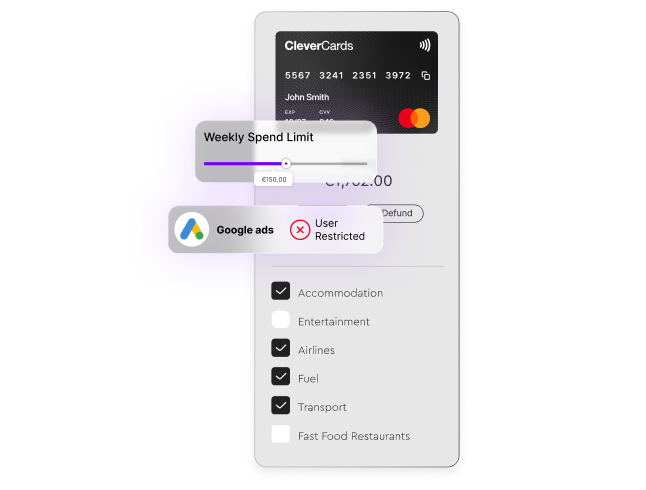 Digital card configuration interface